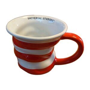 🍁 3/$20 Universal Studios Dr Seuss Cat In The Hat Coffee Mug 16oz Red White